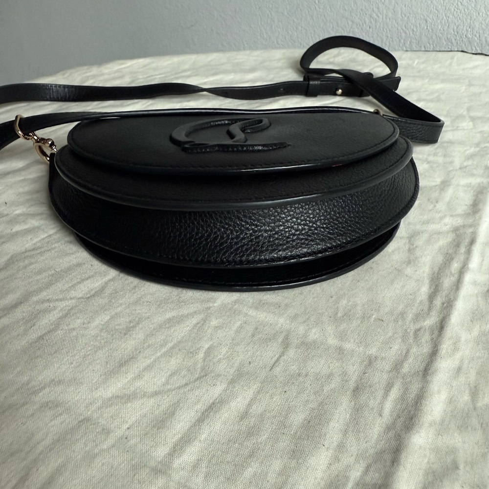 CHRISTIAN LOUBOUTIN By My Side Black Leather Shouder Bag - Picture 13 of 16